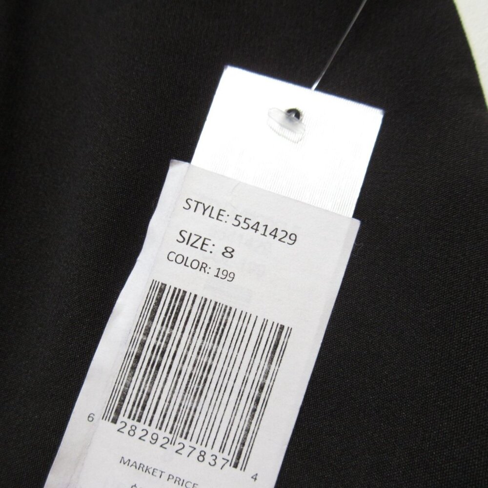 NWT Kay Unger Avery Ashlyn in Black Stretch Crepe Walk Through Maxi Jumpsuit 8 - Picture 9 of 12